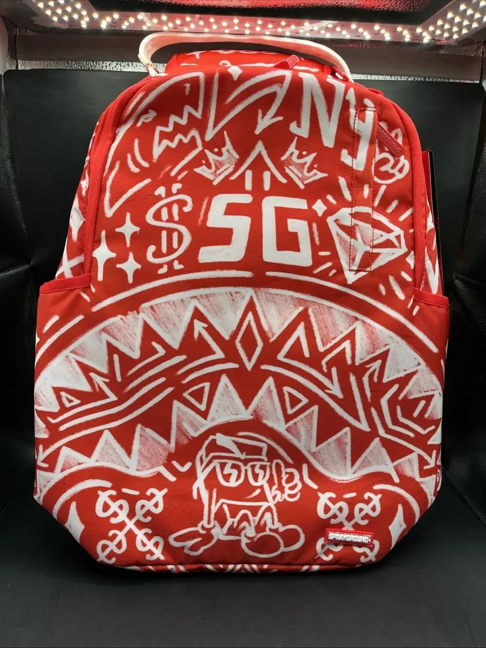 SPRAYGROUND LIMITED EDITION NITRO STATIC BACKPACK GRAFFITI WALL RED WHITE NEW OG